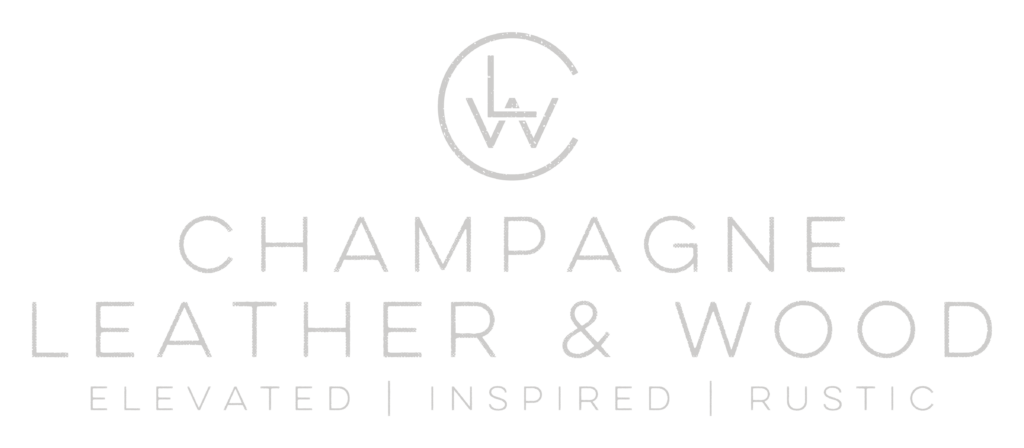 Champagne Leather & Wood Champagne leather & wood logo.